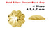 14k Gold Filled Flower Bead Cap, 4 Sizes, (GF-835)